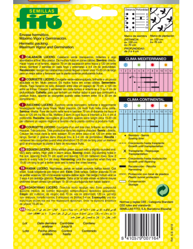 Calabacín Lucero (40 semillas)