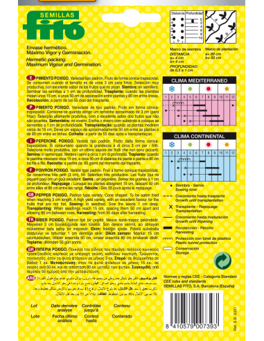 Pimiento Poxigo (60 semillas)