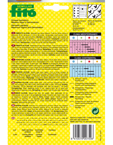 Pimiento Alicum (40 semillas)