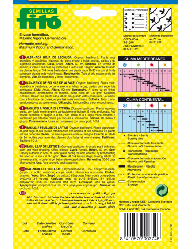 Albahaca Hoja de Lechuga (4,5 g)
