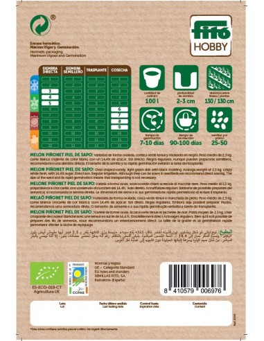 MELON PIÑONET PIEL DE SAPO ECO ECOLOGICO
