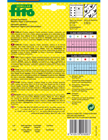 Tomillo Común (0,75 g)