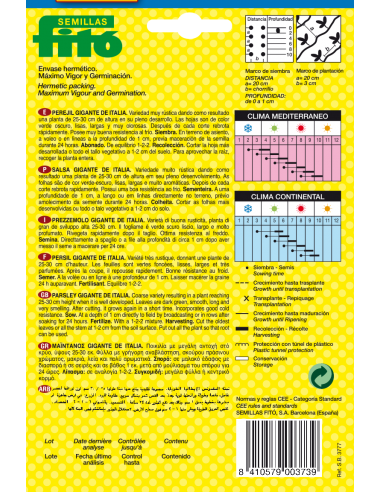 Perejil Gigante de Italia (20 g)