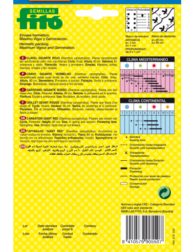 Clavel Gigante Rojo (0,8 g)