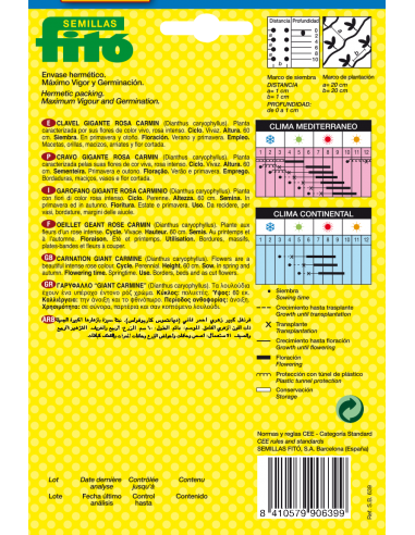 Clavel Gigante Rosa Carmín (0,8 g)