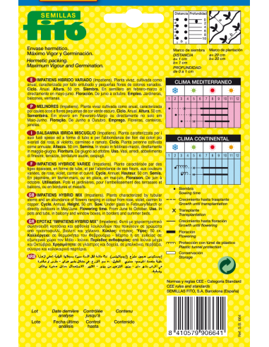 Impatiens Híbrido Variada (Alegría de...