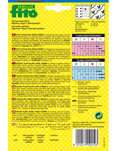 Apio Plein Blanc Doré Chemin 3 (3 g)