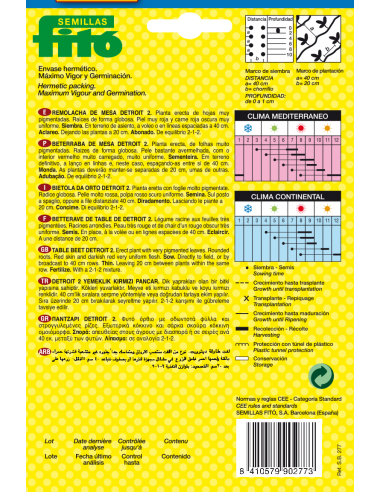 Remolacha de Mesa Detroit 2 (13 g)