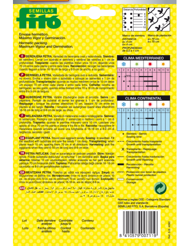 Berenjena Petra (70 semillas)